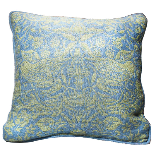 William Morris Sage Green Cushion  Recycled