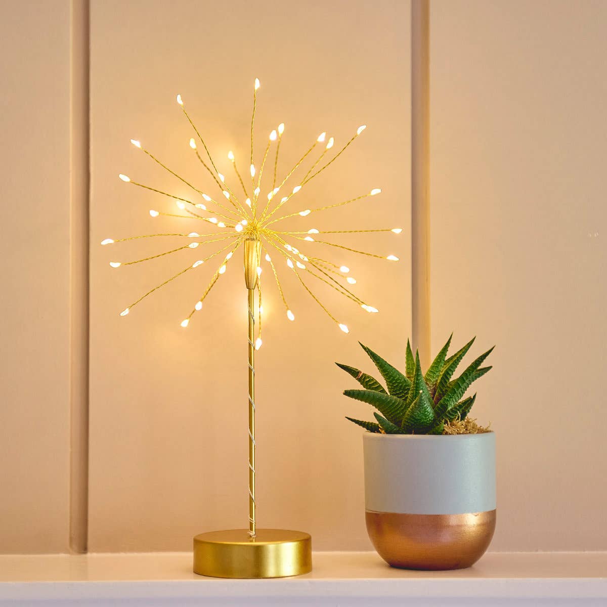 Mini Table Christmas Ornament Starburst: Gold