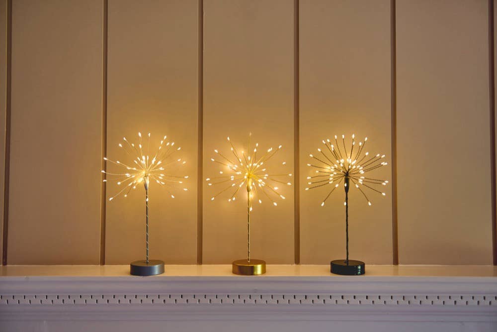 Mini Table Christmas Ornament Starburst: Gold