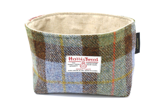 Handmade Harris Tweed Linen Basket: Macleod