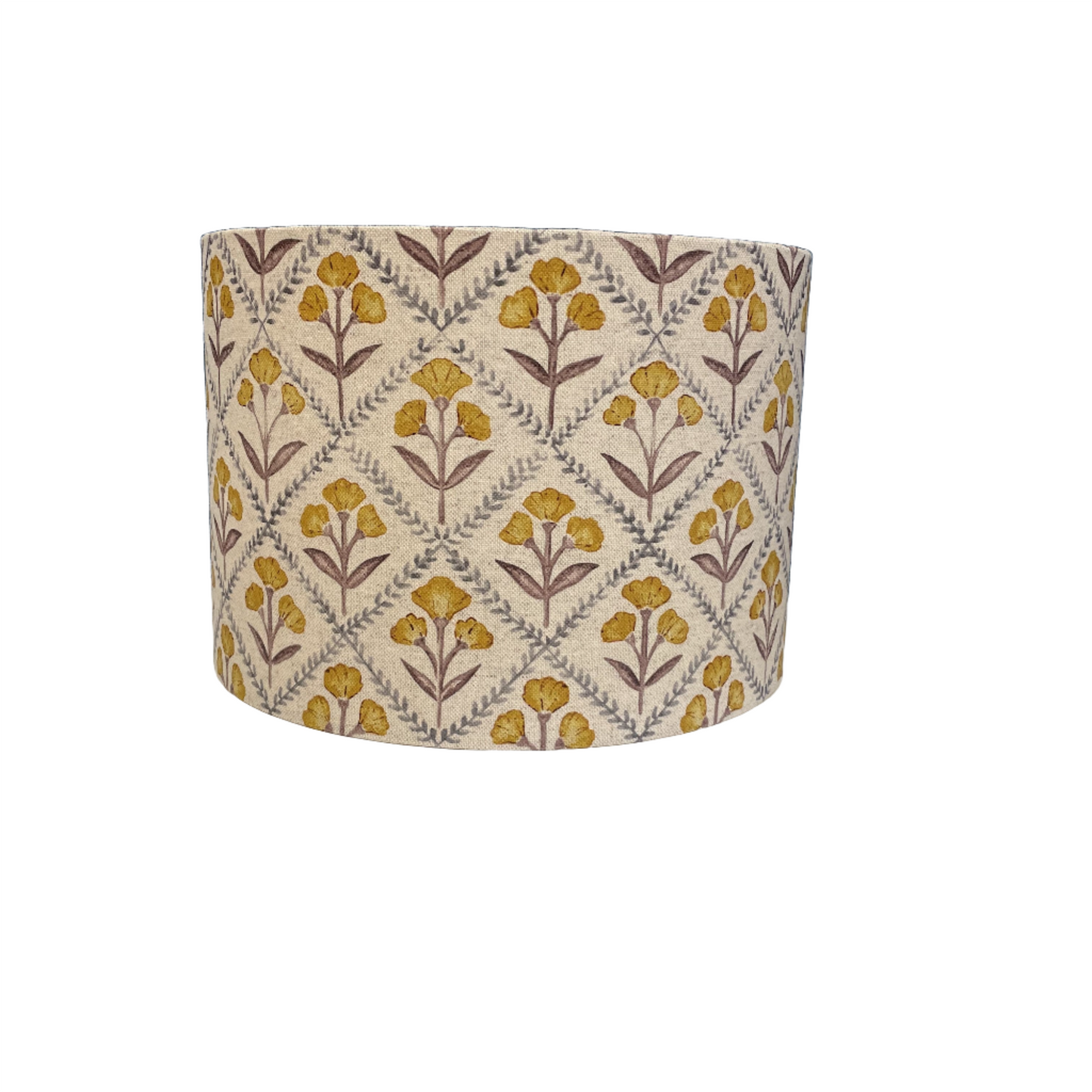 Raspberry Leaf Interiors Handmade Lampshade 30cm Drum Chatsworth Honey