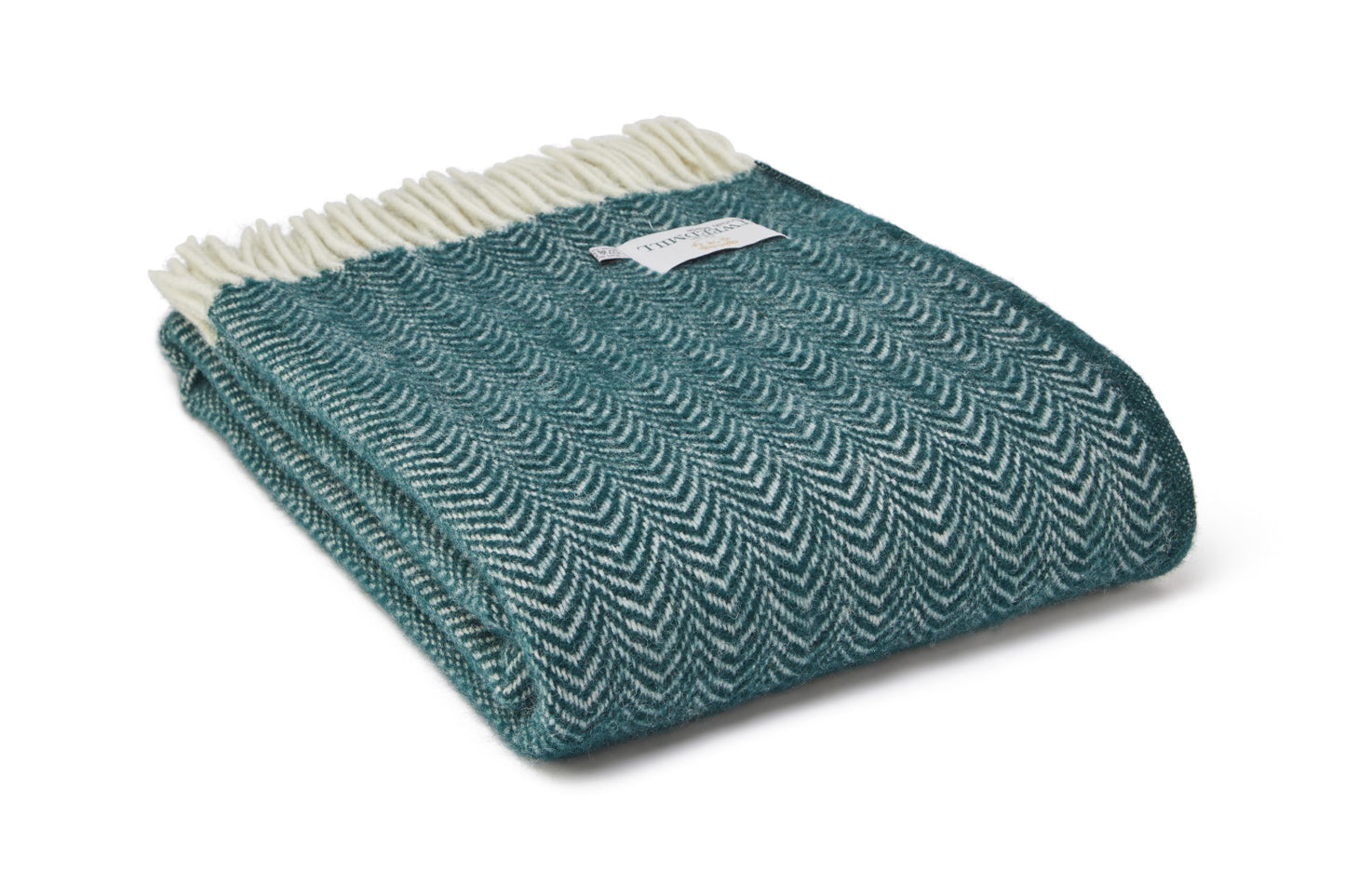 Tweedmill Dune Emerald Green Wool Throw