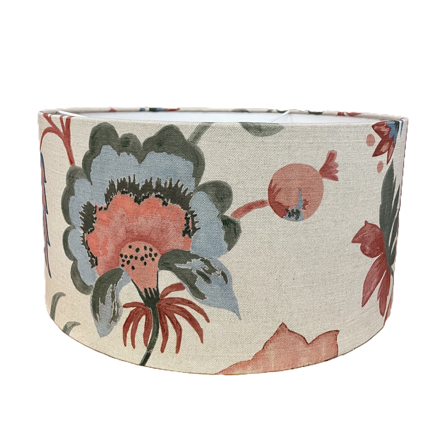 Raspberry Leaf Interiors Handmade Lampshade 40cm Drum Fleur Seashell