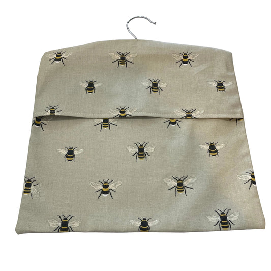 Raspberry Leaf Interiors Handmade Sophie Allport Bees Peg Bag