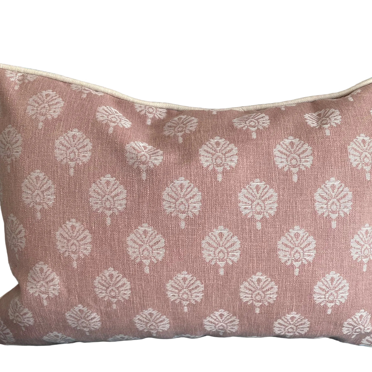 Raspberry Leaf Interiors Cushion Segoa Blush