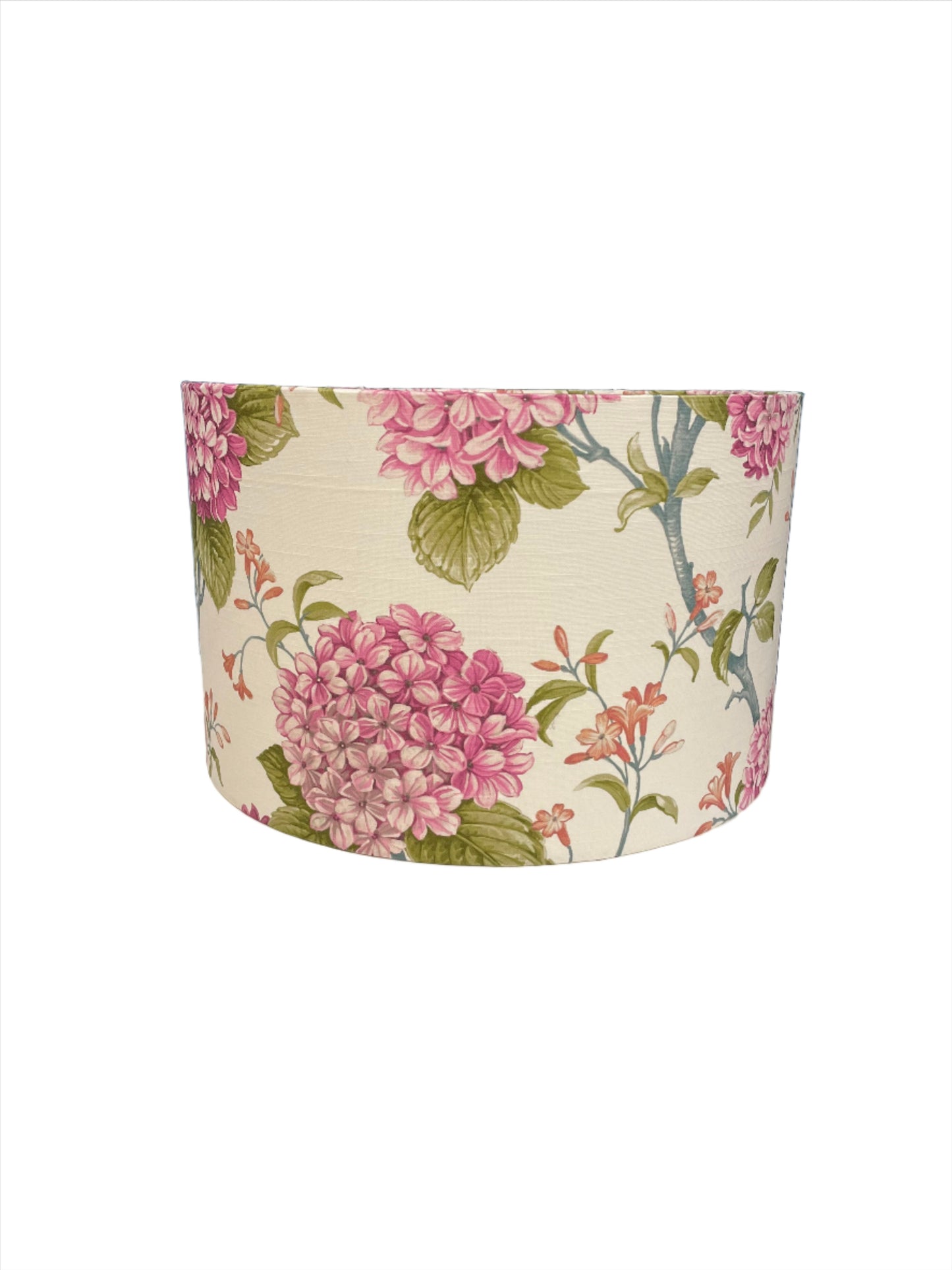 Raspberry Leaf Interiors Handmade Lampshade, 40cm Drum, Bouquet Sweetpea Fabric