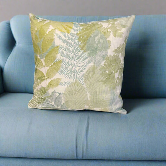 Forest Willow and Oslo Peacock 16" (40cm) Square Cushion