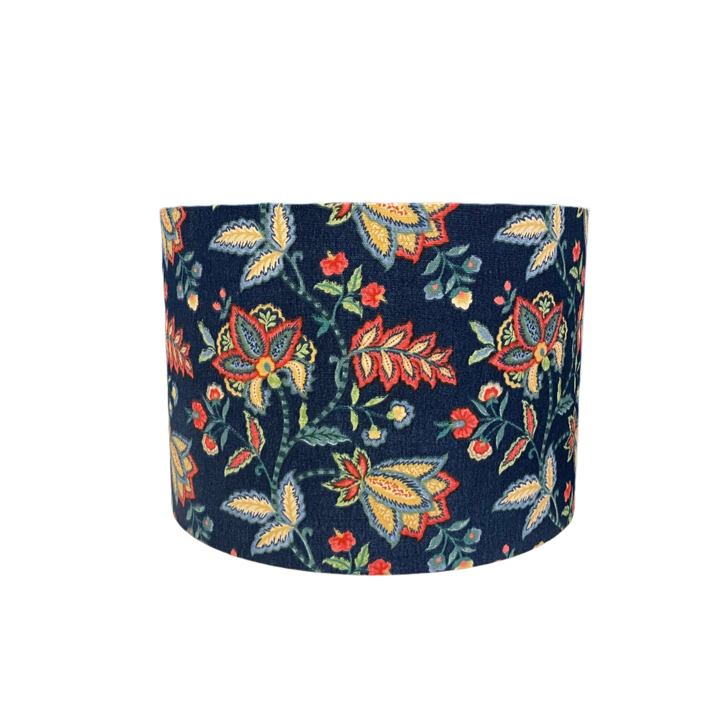 Raspberry Leaf Interiors Handmade  Lampshade 30cm Drum Maharishi Midnight