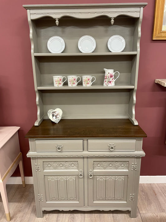 Hand Painted Upcycled Small Vintage Kitchen Welsh Dresser