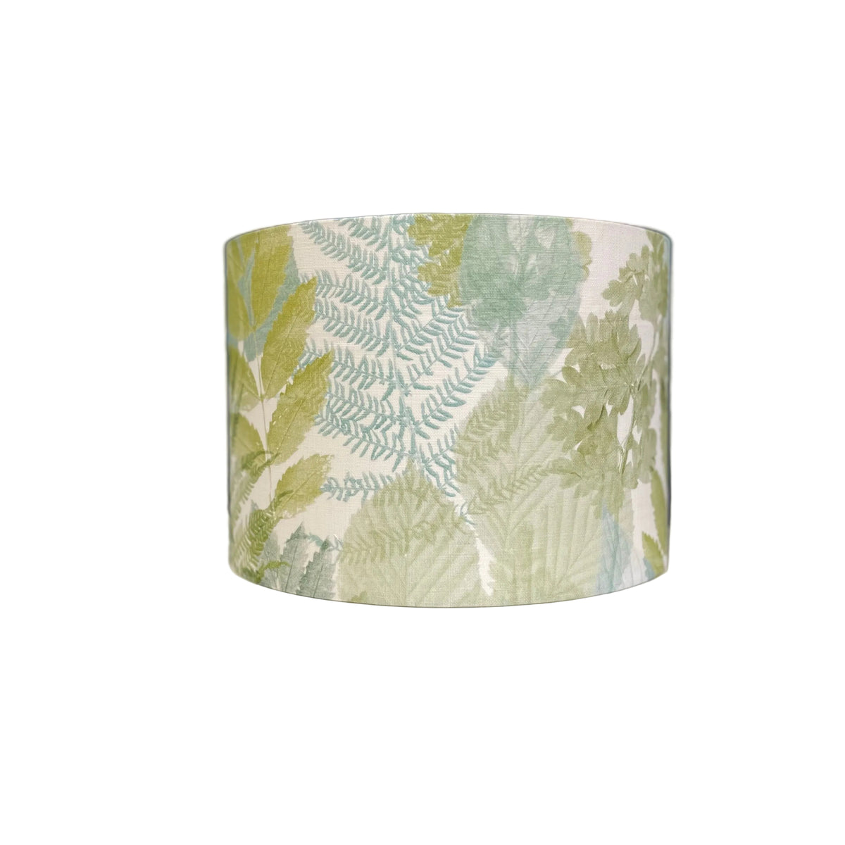 Handmade Fabric Lampshade Forest Willow Blue and Green Pastel Leaf Print