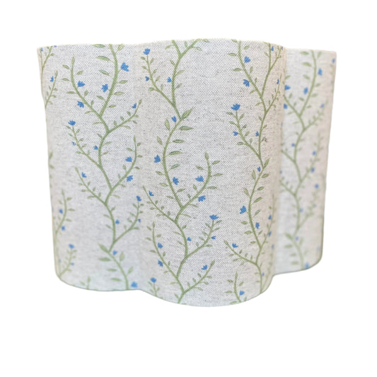 Raspberry Leaf Interiors Handmade Scalloped Pendant Lampshade Boughton Cornflower