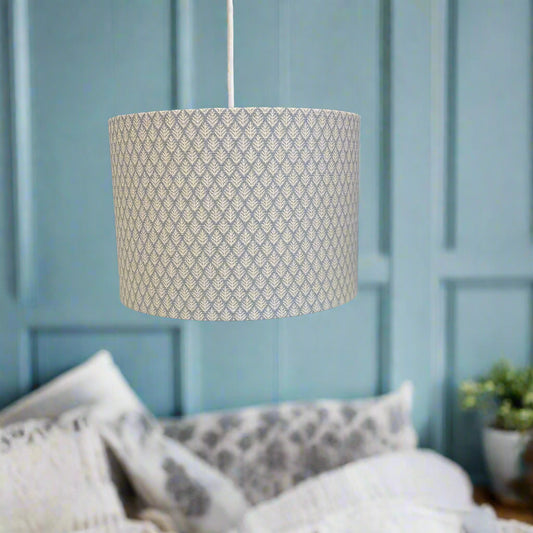 Raspberry Leaf Interiors Handmade Lampshade 30cm Drum Florrie Delft