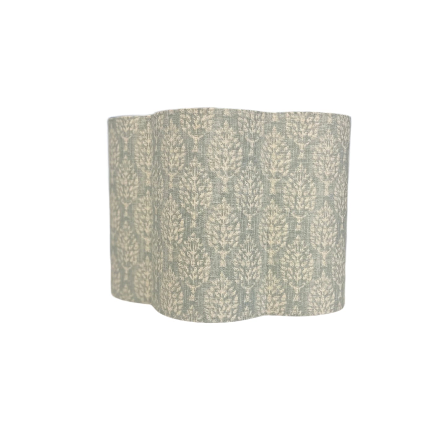 Raspberry Leaf Interiors Handmade Scalloped Blue Lampshade Kemble Haze