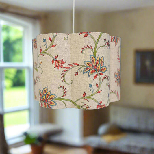 Raspberry Leaf Interiors Handmade Scalloped Lampshade Kentwell Poppy