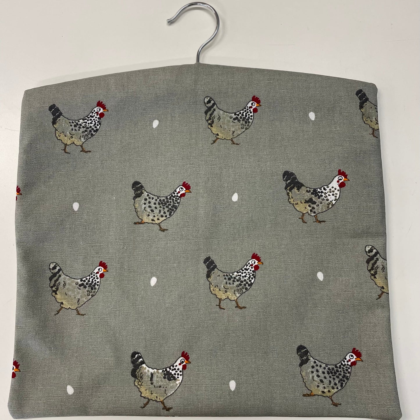 Raspberry Leaf Interiors Handmade Fabric Peg Bag  Sophie Allport Chicken