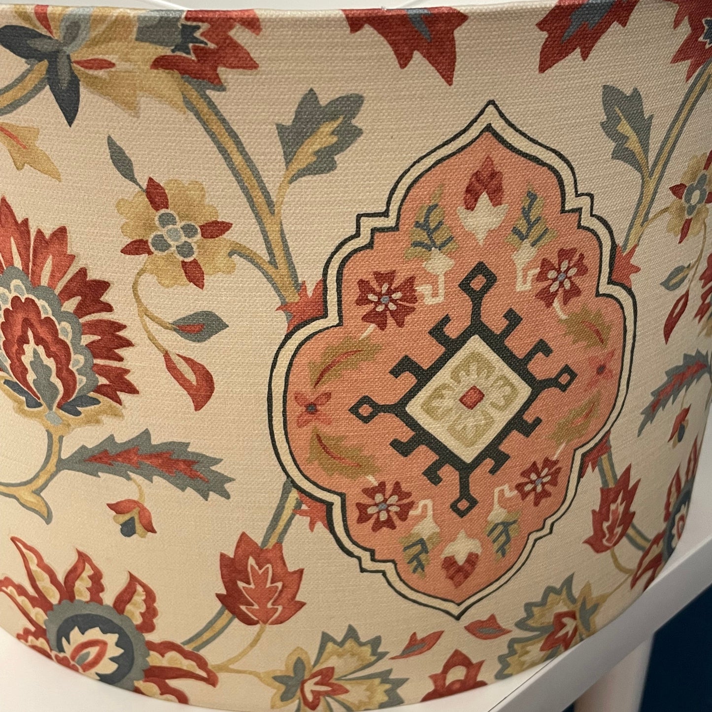 Raspberry Leaf Interiors Handmade Lampshade, 40cm Drum, Perseus Tapestry