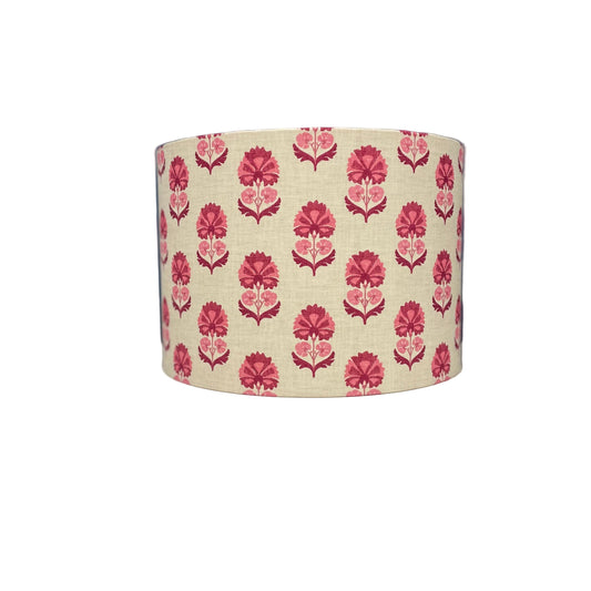 Raspberry Leaf Interiors Handmade Lampshade 30cm Drum Shani Carmine