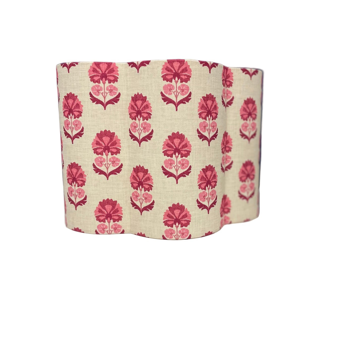 Raspberry Leaf Interiors Handmade Scalloped Lampshade 30cm Shani Carmine