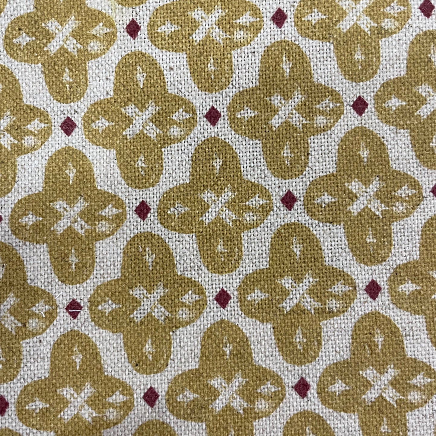 Raspberry Leaf Interiors Handmade Lampshade, 30cm Drum, Mustard Geometric Print