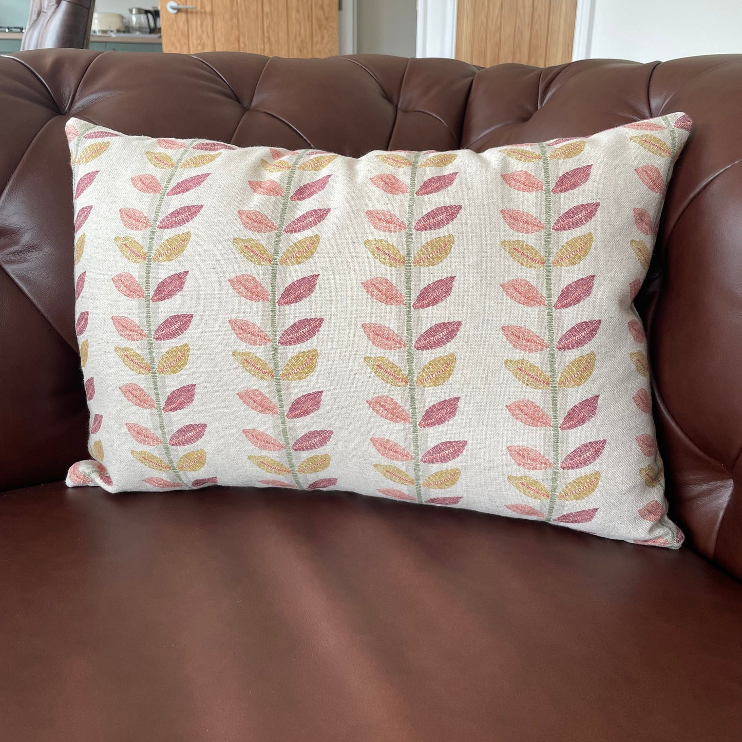 Raspberry Leaf Interiors Cushion Lili Raspberry, 14" x 20", 35 x 50cm