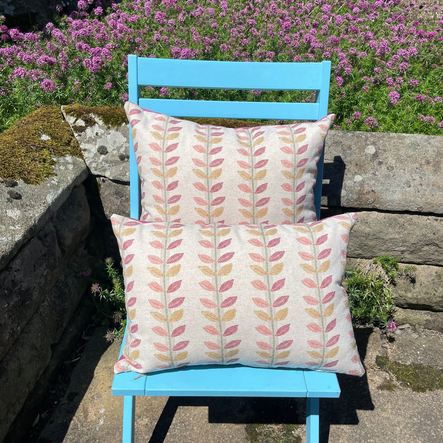 Raspberry Leaf Interiors Cushion Lili Raspberry, 14" x 20", 35 x 50cm
