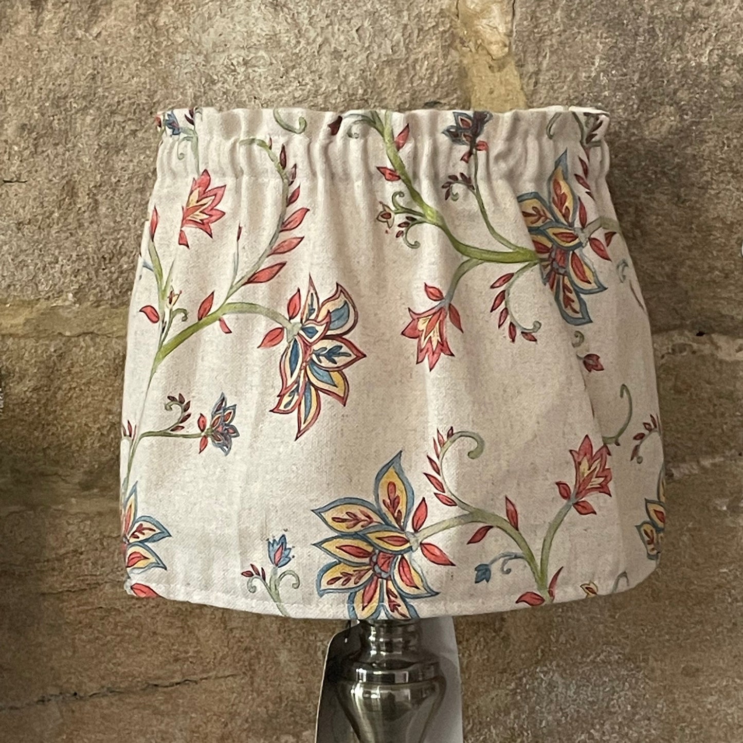 Cotton Loose Scrunchie Lampshade Cover Kentwell Poppy Fabric