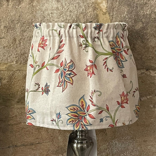 Cotton Loose Scrunchie Lampshade Cover Kentwell Poppy Fabric