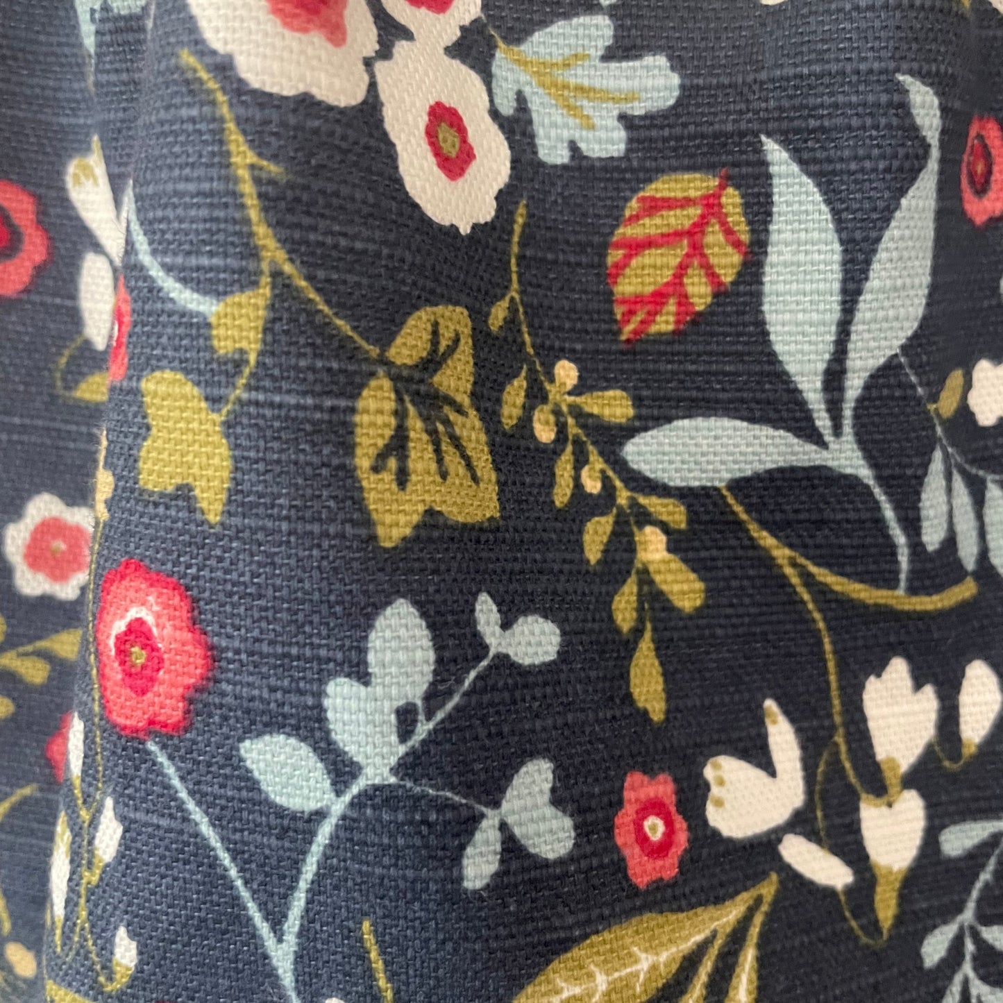 Cotton Loose Scrunchie Lampshade Cover Ashbee Navy Fabric