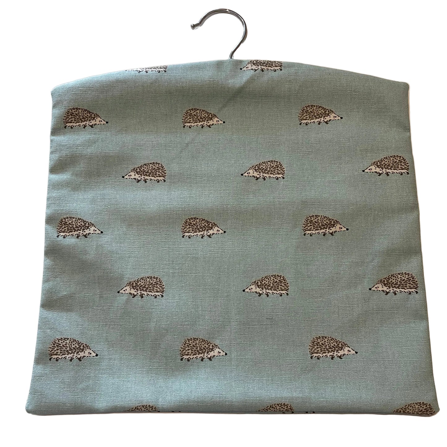 Raspberry Leaf Interiors Handmade Fabric Peg Bag Sophie Allport Hedgehog Blue