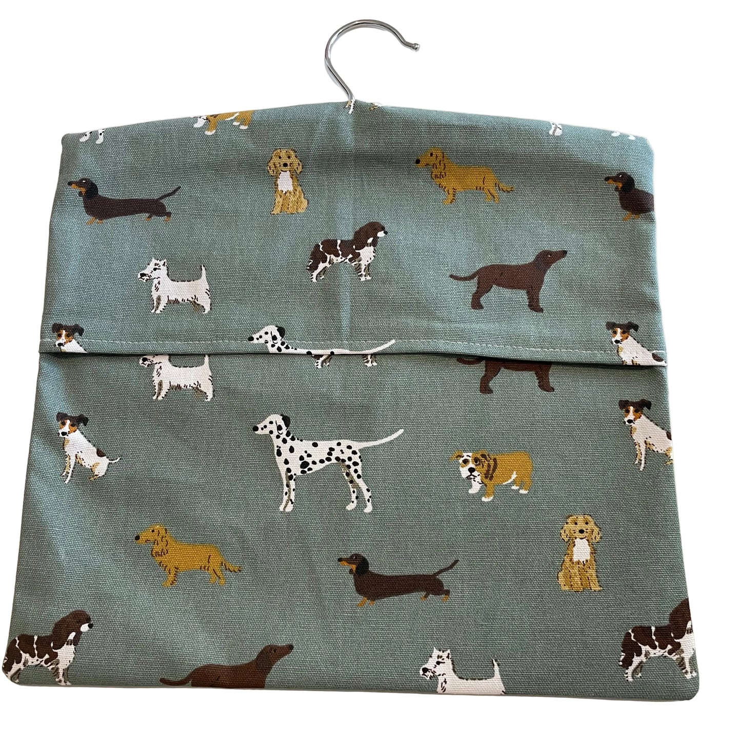 Raspberry Leaf Interiors Handmade Fabric Peg Bag  Sophie Allport Dogs Fetch