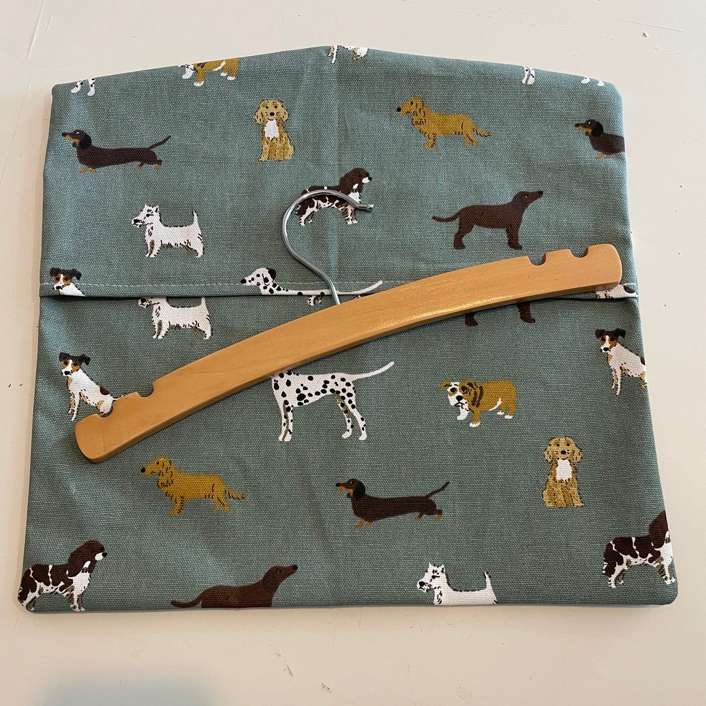 Raspberry Leaf Interiors Handmade Fabric Peg Bag  Sophie Allport Dogs Fetch