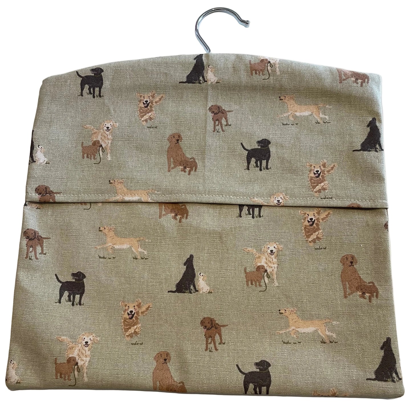 Raspberry Leaf Interiors Handmade Fabric Peg Bag Sophie Allport Labradors and Retrievers