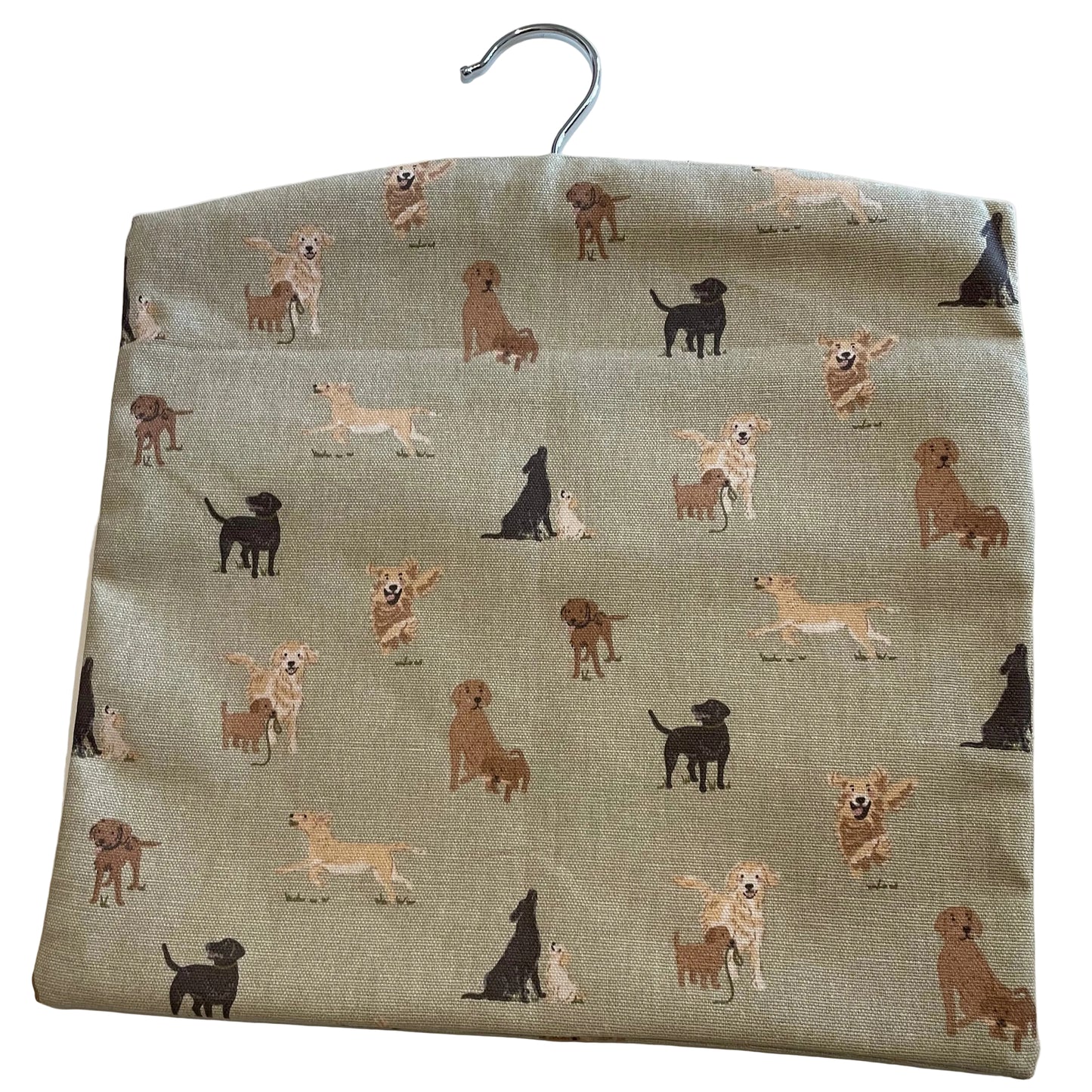 Raspberry Leaf Interiors Handmade Fabric Peg Bag Sophie Allport Labradors and Retrievers