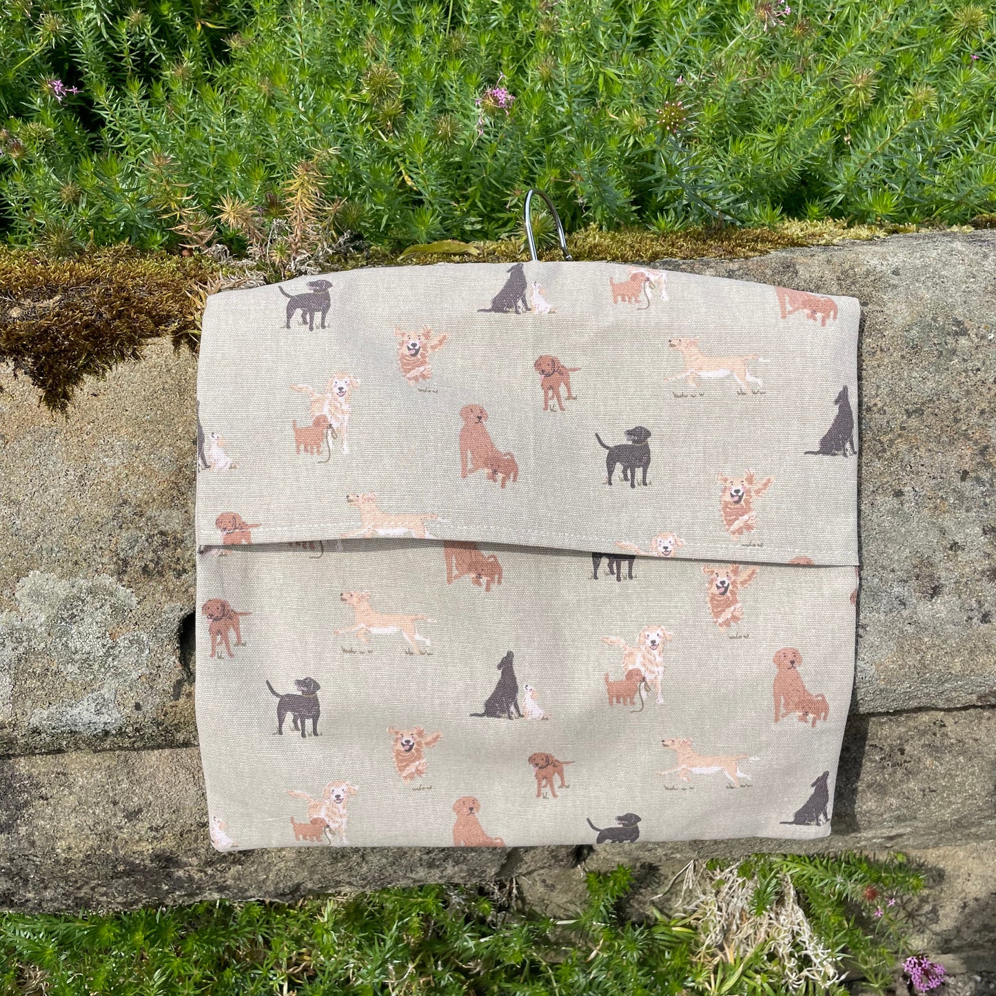 Raspberry Leaf Interiors Handmade Fabric Peg Bag Sophie Allport Labradors and Retrievers