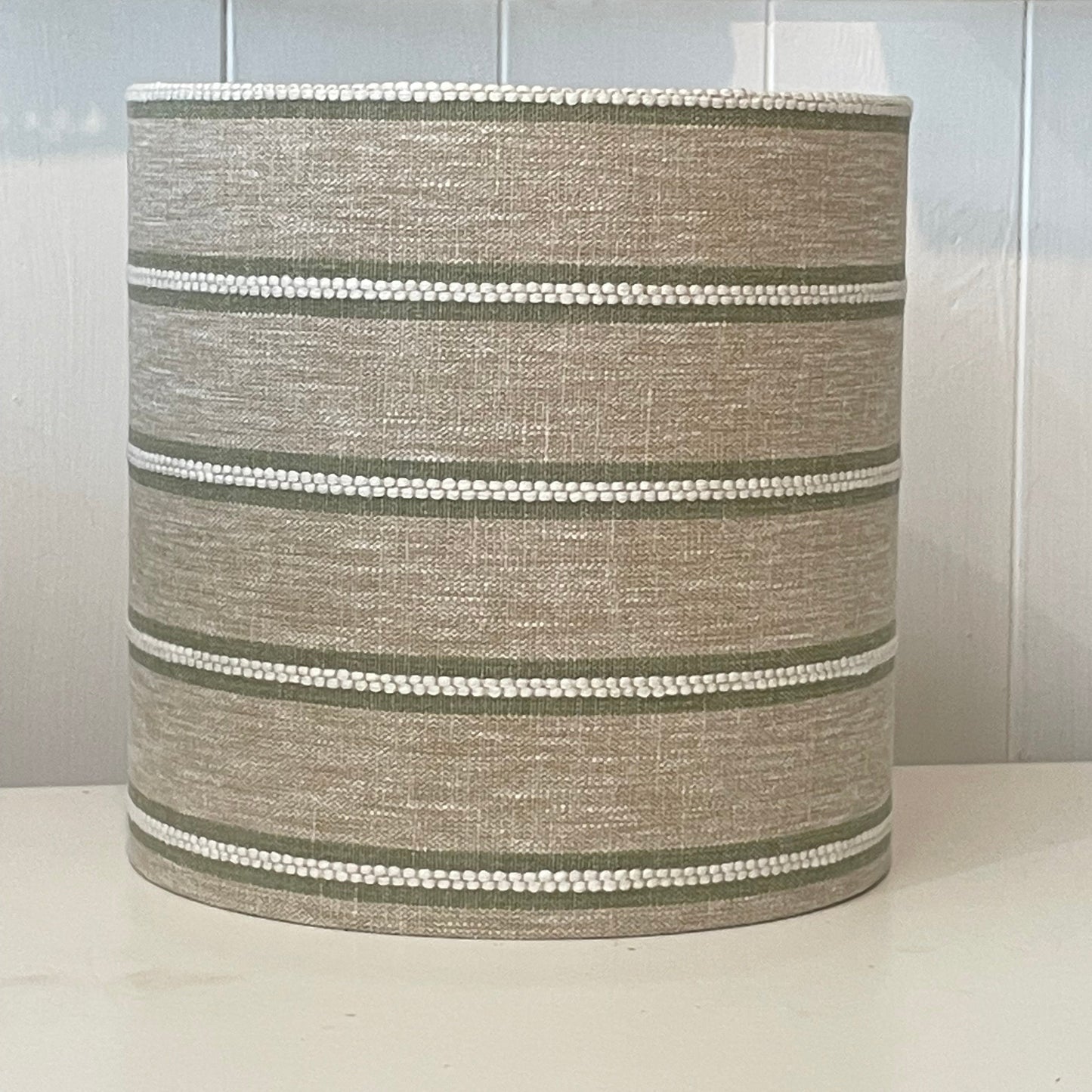 Raspberry Leaf Interiors Handmade Lampshade, 20cm, Zennor Olive