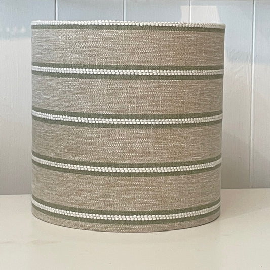 Raspberry Leaf Interiors Handmade Lampshade, 20cm, Zennor Olive