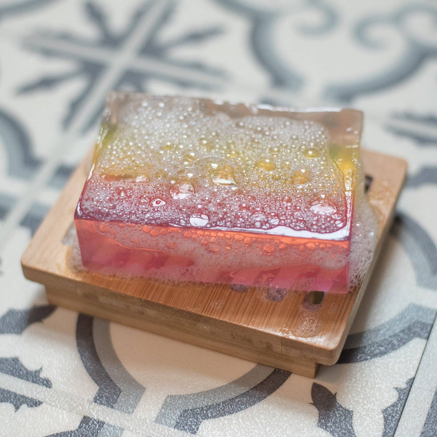 Rhubarb and Ginger Handmade Soap Slice 120g