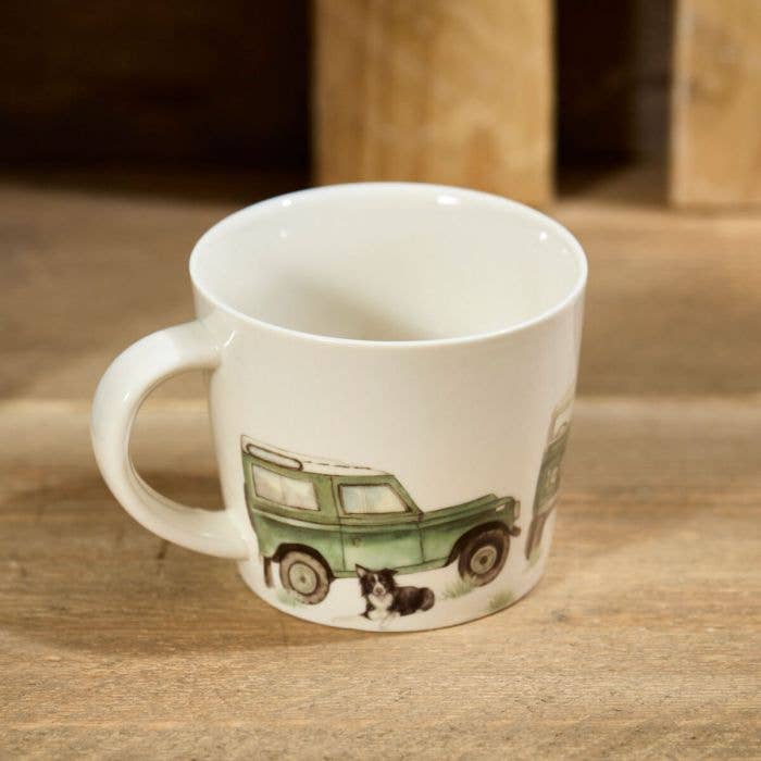 Landy Stoneware Mug With Collie Dog