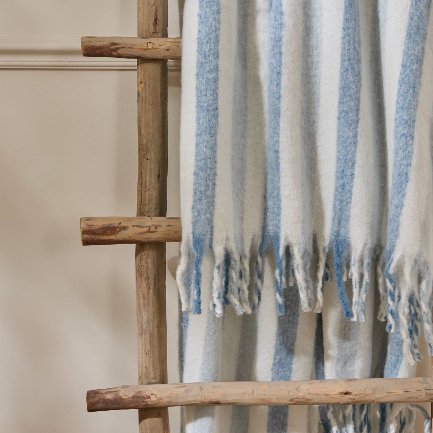 Beechwood Woven Stripe Throw Sky Blue 140x180cm