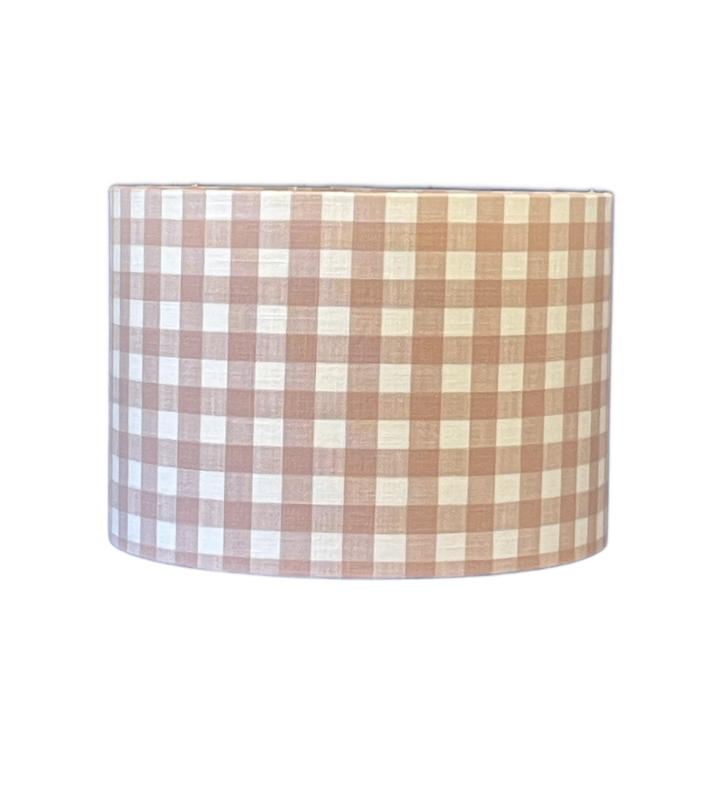 Raspberry Leaf Interiors Handmade Lampshade 30cm Drum Style Arlington Blossom Gingham Check