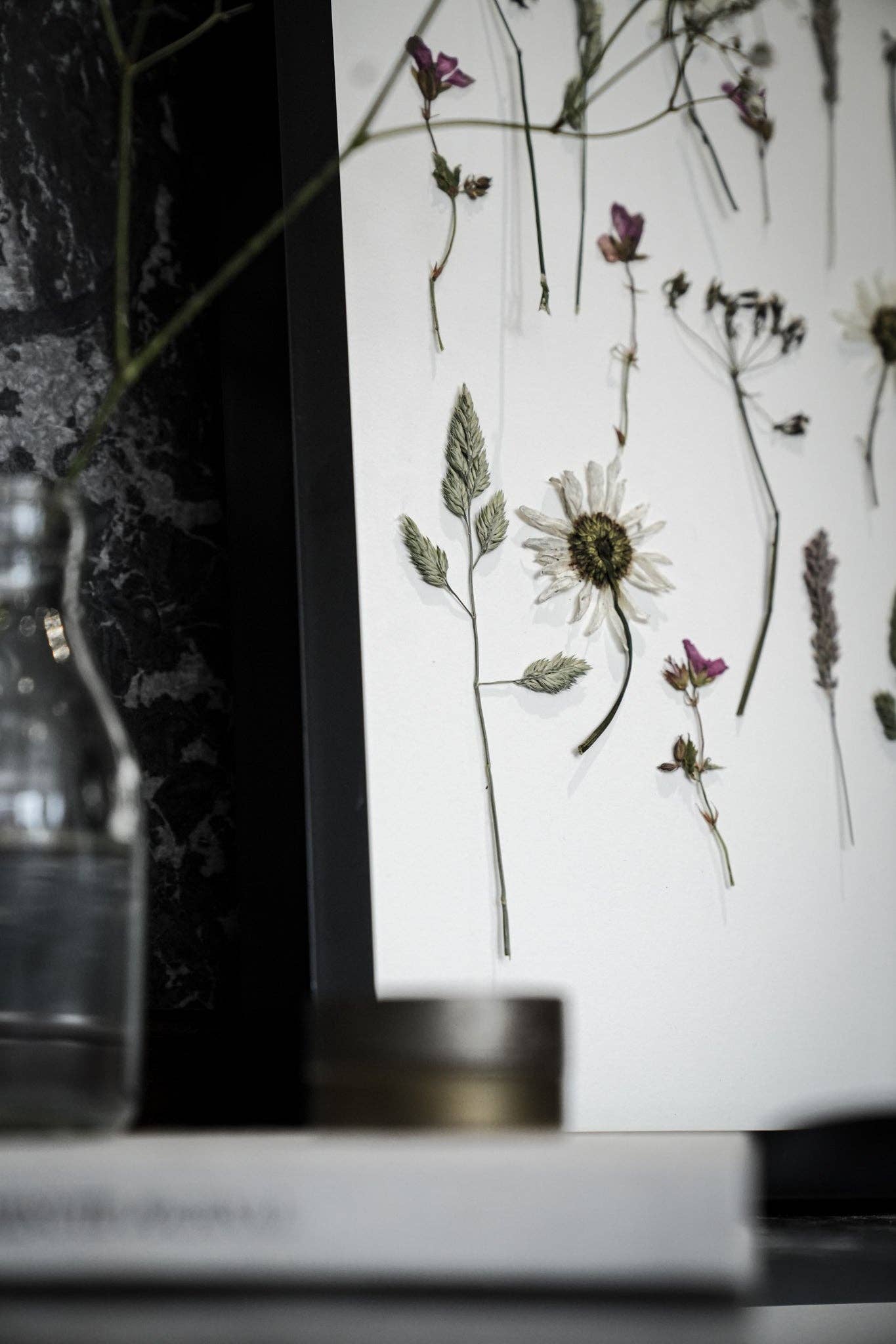 Pressed Meadow: Framed A3 Giclée Pressed Flower Print: Framed A3 Pressed Flower Print: Black Noir Frame