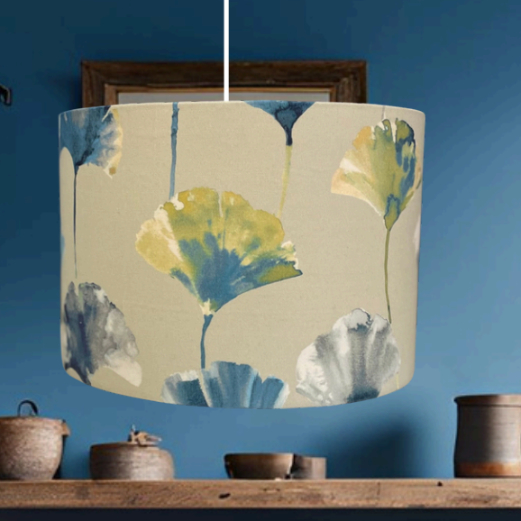 Raspberry Leaf Interiors Handmade  Lampshade 30cm Drum Easy Fit Pendant Camarillo Oasis