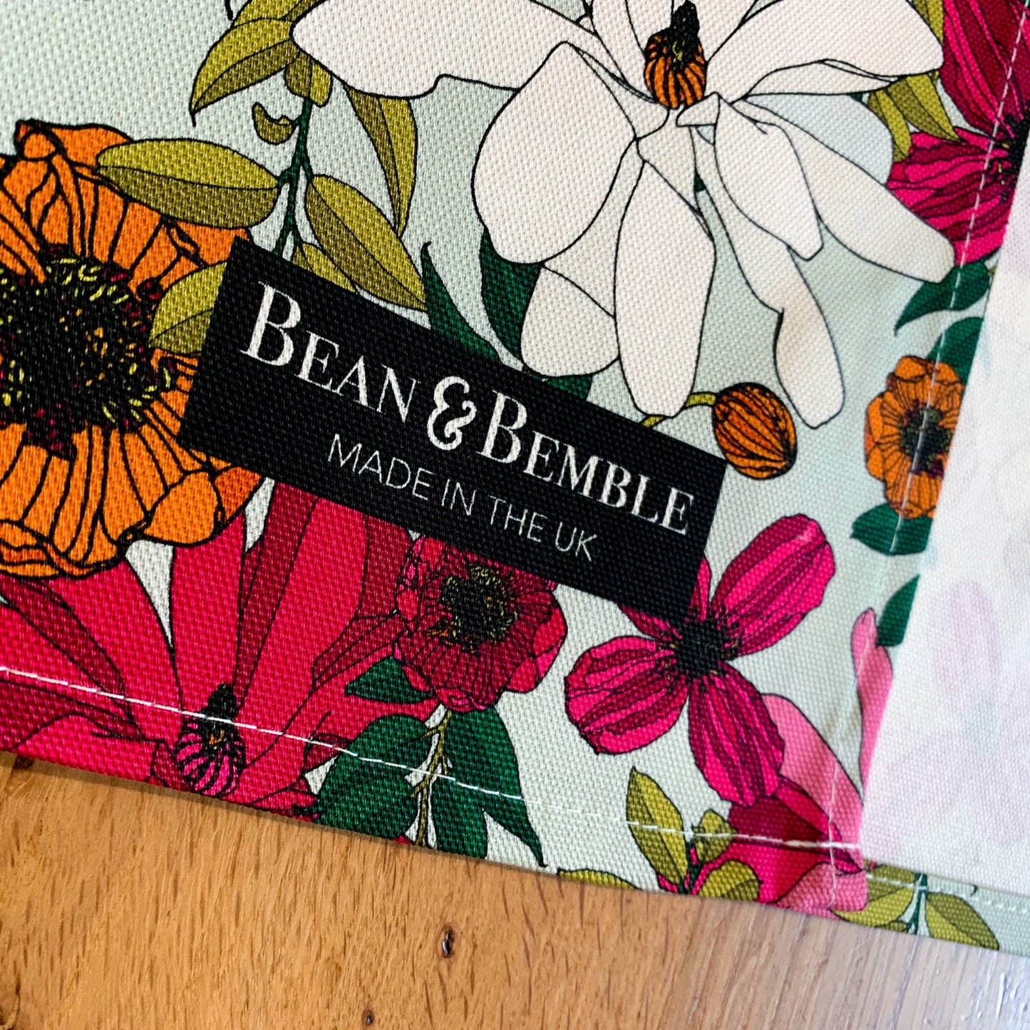 Bean and Bemble Tea Towel Vivid Blooms Floral - Organic Cotton