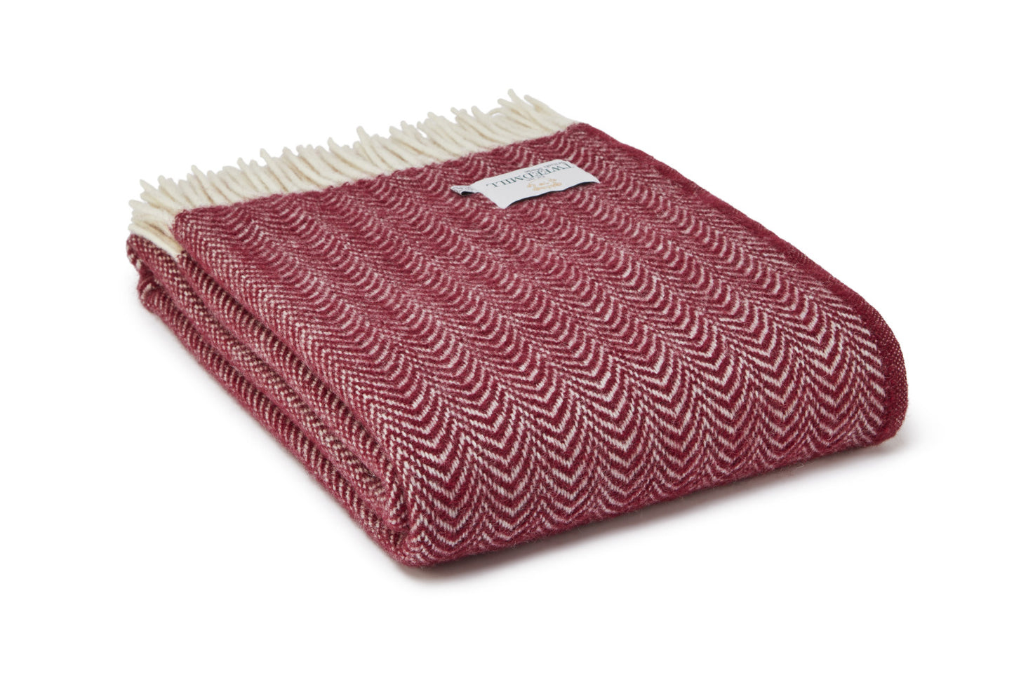 Tweedmill Dune Beet Red Wool Throw Blanket