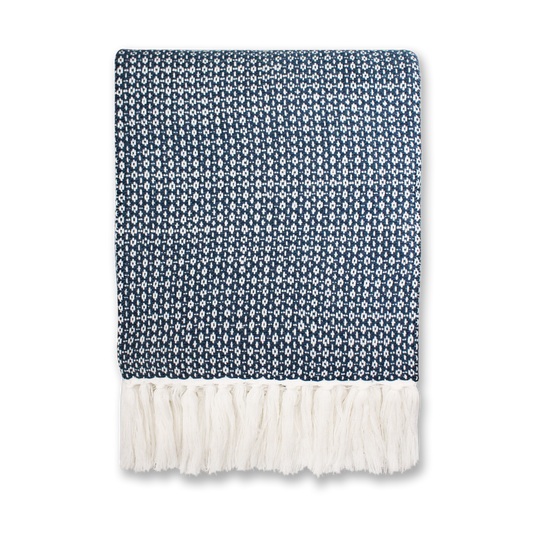 Navy Blanket Throw 125x150cm