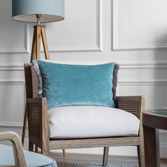 Isernia Cushion Aqua: Aqua / Feather Rich Filled / 40 x 60cm