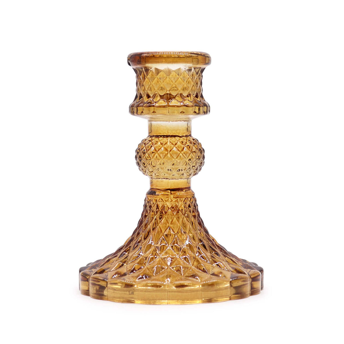 Vintage Style Glass Candle Holder