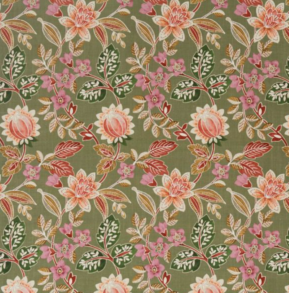 Raspberry Leaf Interiors Handmade Lampshade Kamala Lichen Fabric