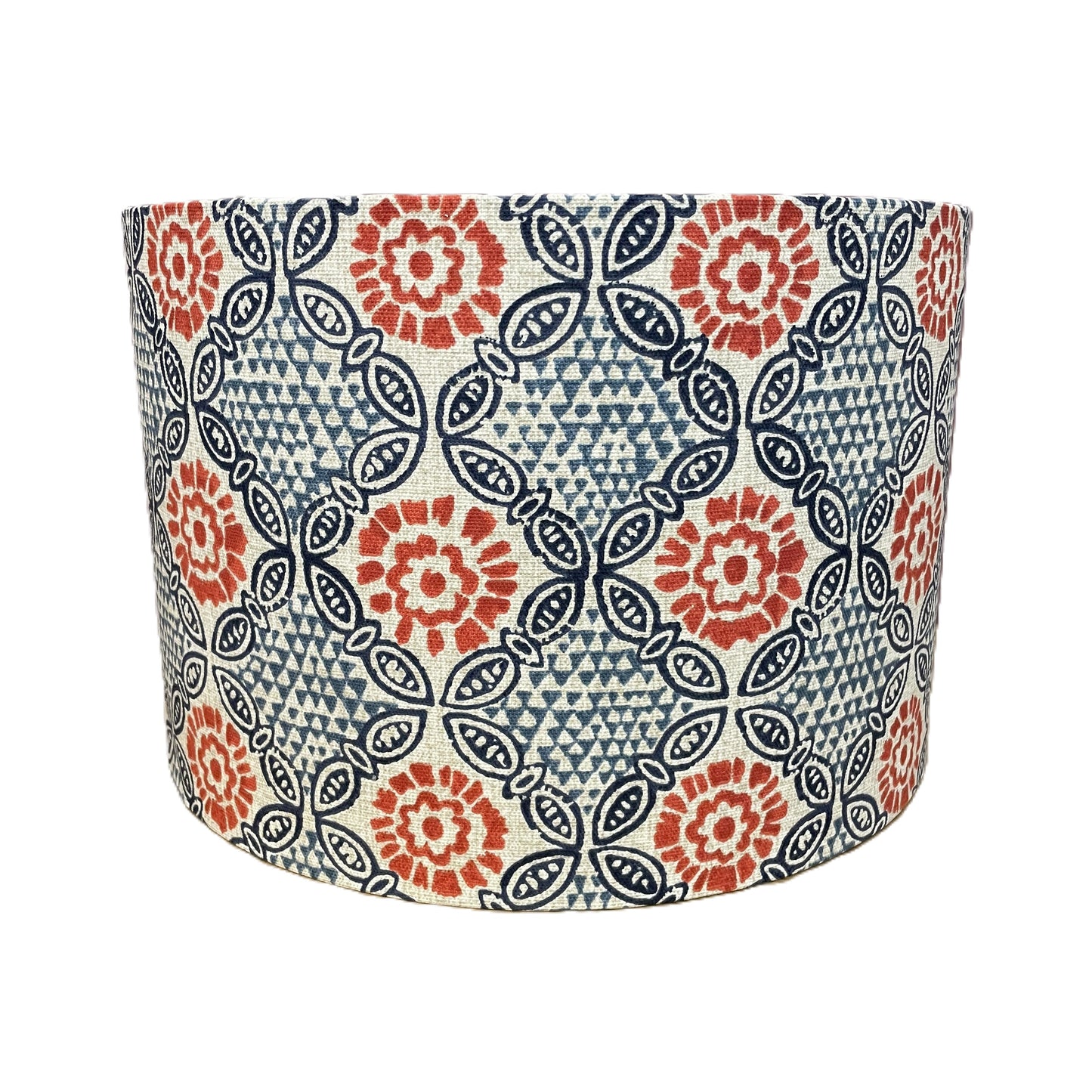 Raspberry Leaf Interiors Handmade Lampshade Fabric, 30cm Drum Stardust Chilli