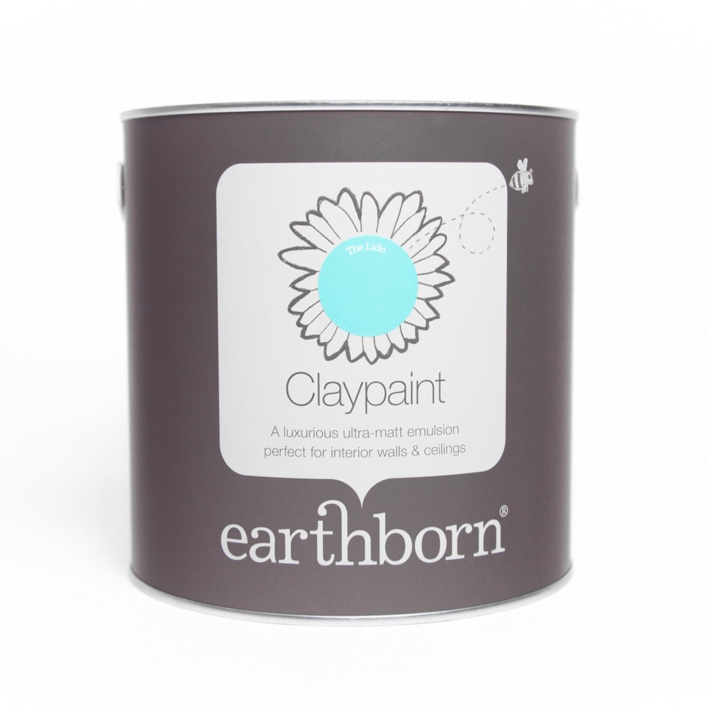 Earthborn Claypaint Lady Bug Burgundy Red 2.5 Litre Tin | Raspberry Leaf Interiors Fenton Barns East Lothian UK